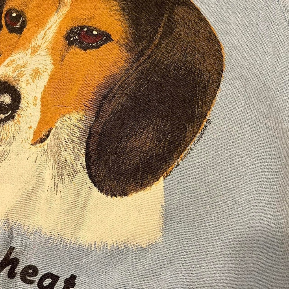Vintage Beagle Crewneck Sweatshirt 80s Size Medium Kitsch Retro Fido - Picture 3 of 6